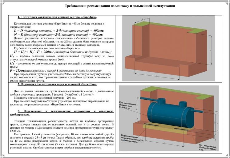 Схема монтажа Барс Био 7