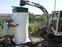 Монтаж септика BioDeka-8 С-800