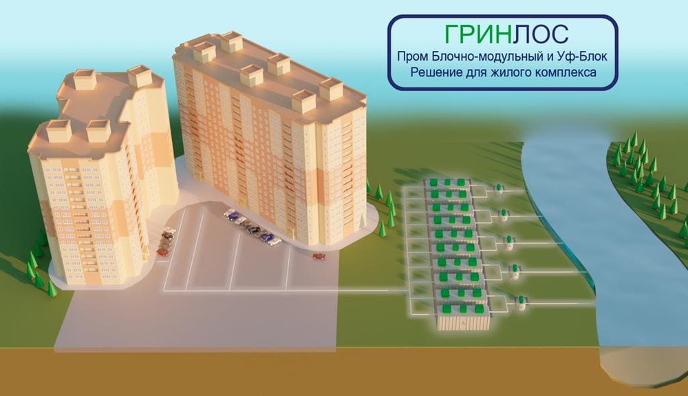 Пример установки Блочно-модульные + УФ